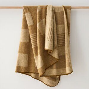 NWT West Elm Brushed Woven Modern Throw (Cumin)